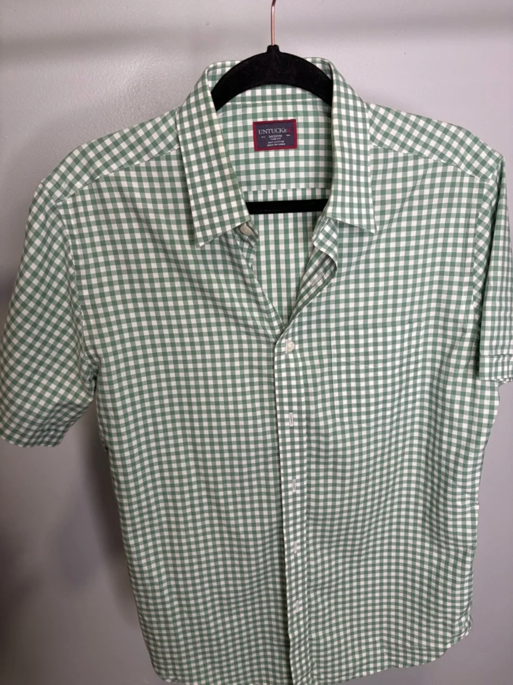 UNTUCKit Gingham Short Sleeve Button-Down Shirt - Picture 3 of 4